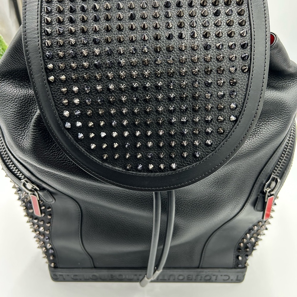 Unisex, Christian Louboutin, EXPLORAFUNK, black calf, leather backpack spiked - Picture 7 of 16